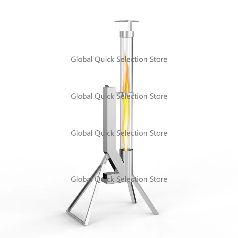 Outdoor Camping Stove - 야외 캠핑용 펠릿 스토브 스테인리스 스틸