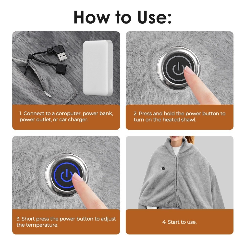 Outdoor Camping Heated Blanket - 고품질 착용 가능한 USB 전기 가열