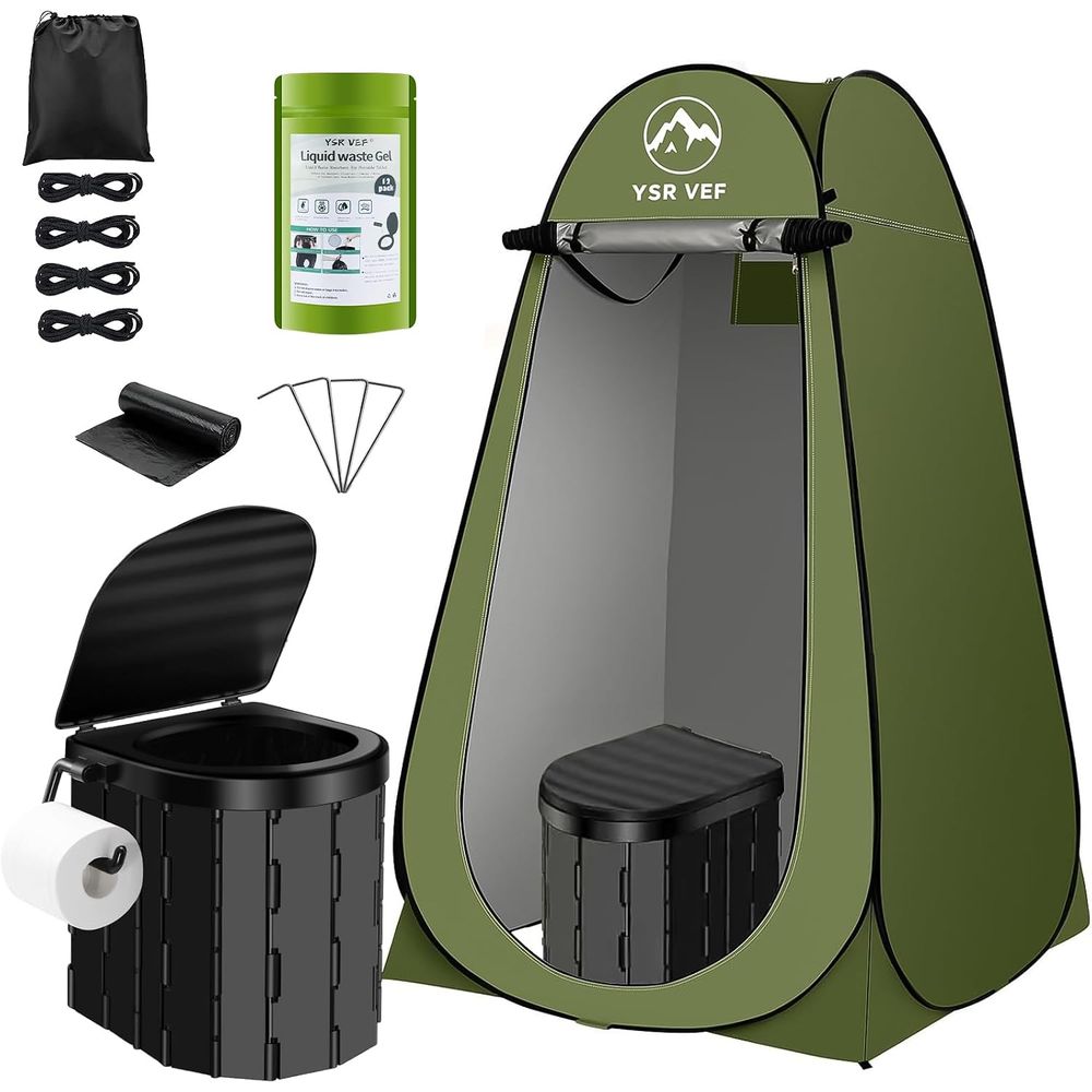 Outdoor In Camping - 휴대용 화장실 키트, 팝업식 개인 텐트와