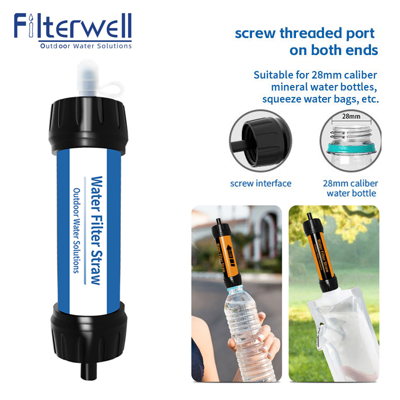 Outdoor Camping Water Filter - Filterwell 캠핑 필터 물 밀짚 미니