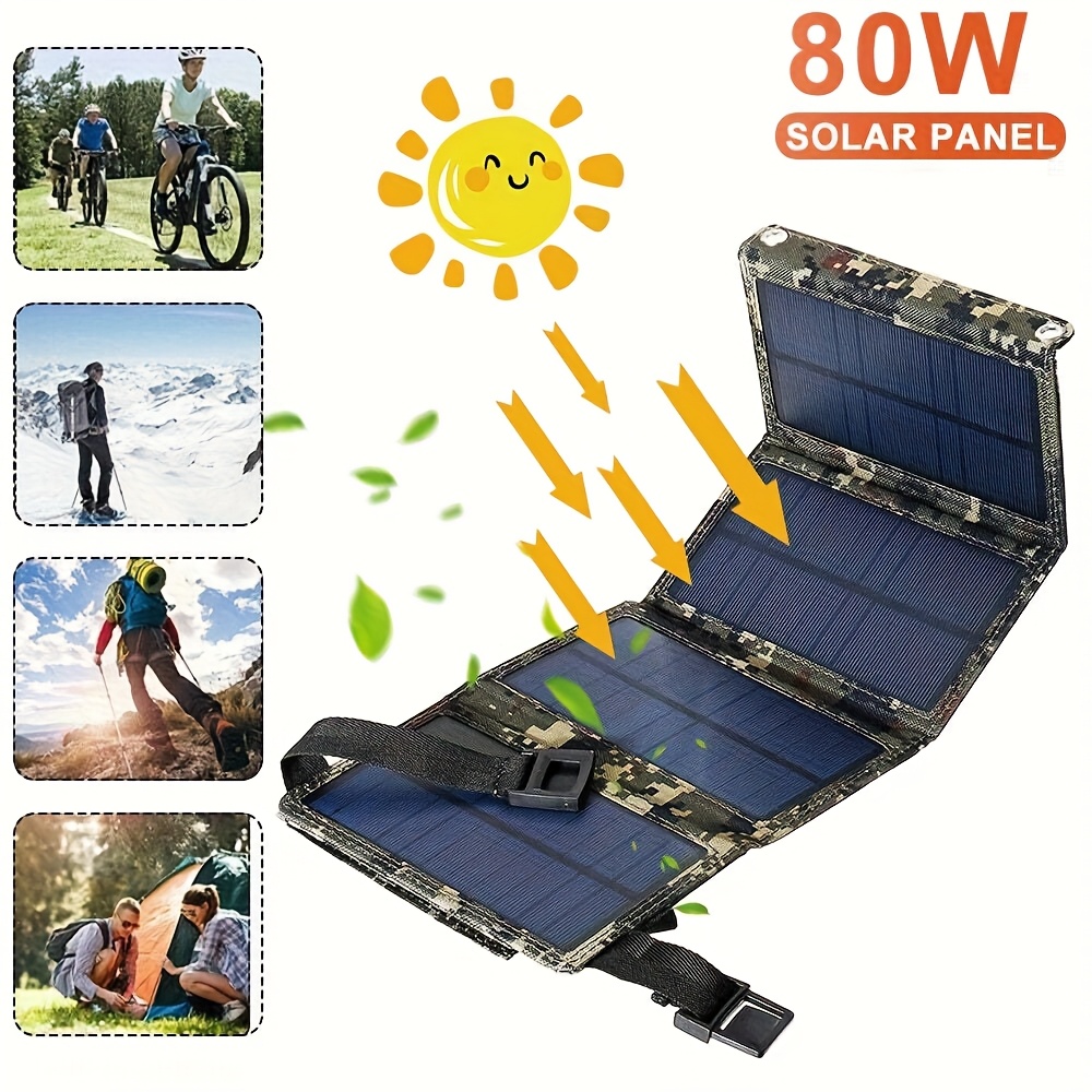 Outdoor In Camping - [태양광 패널] 80W 휴대용 접이식 태양광