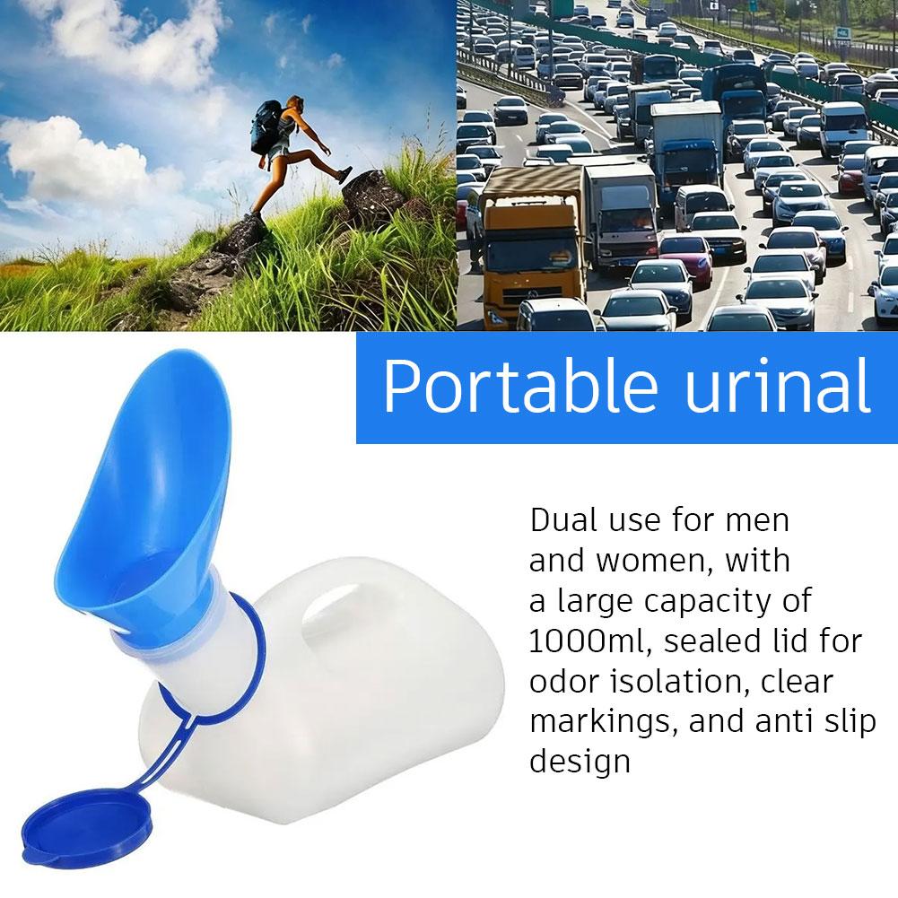 Outdoor Camping Urinal - 1000ML 플라스틱 남녀공용 휴대용 이동식 소변기