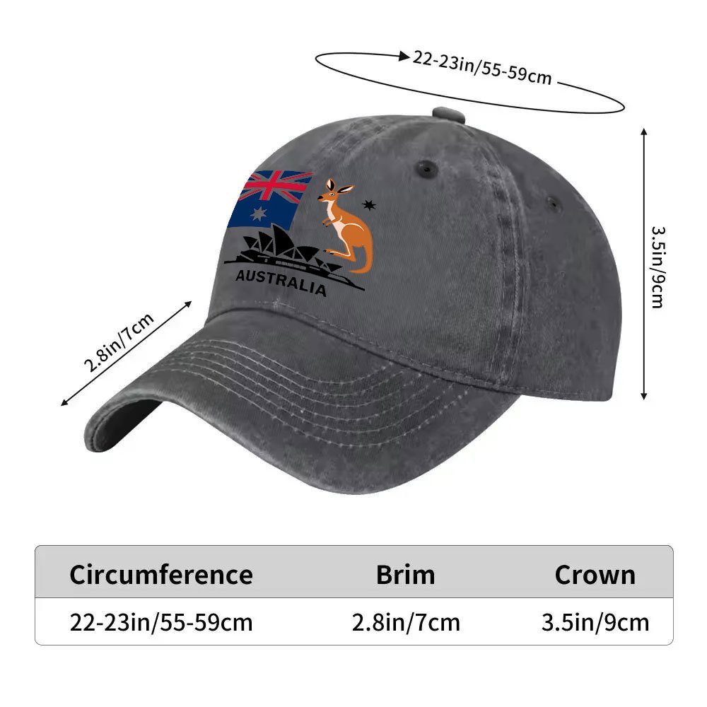 호주 국기 캥거루 야구 모자 유니섹스 빈티지 워싱 데님 - Outdoor Camping Australia 리뷰 및 가격