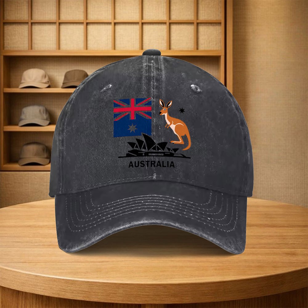 호주 국기 캥거루 야구 모자 유니섹스 빈티지 워싱 데님 - Outdoor Camping Australia 리뷰 및 가격