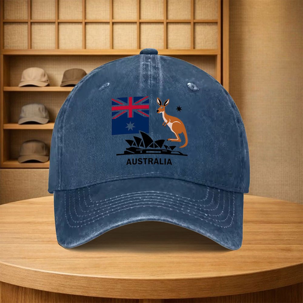호주 국기 캥거루 야구 모자 유니섹스 빈티지 워싱 데님 - Outdoor Camping Australia 리뷰 및 가격