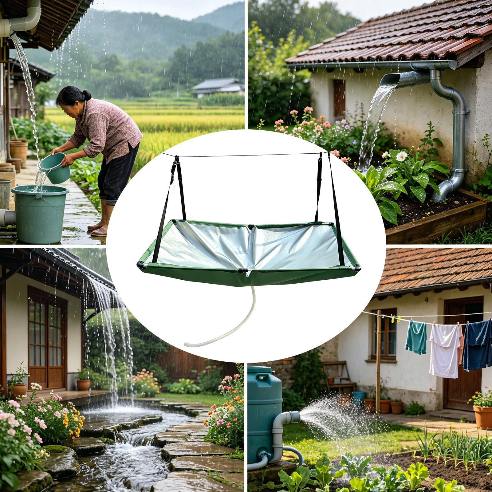 정원용 물 수확기, 호스가 있는 천 소재 레인 콜렉터, - Outdoor Camping Water Filter 리뷰 및 가격