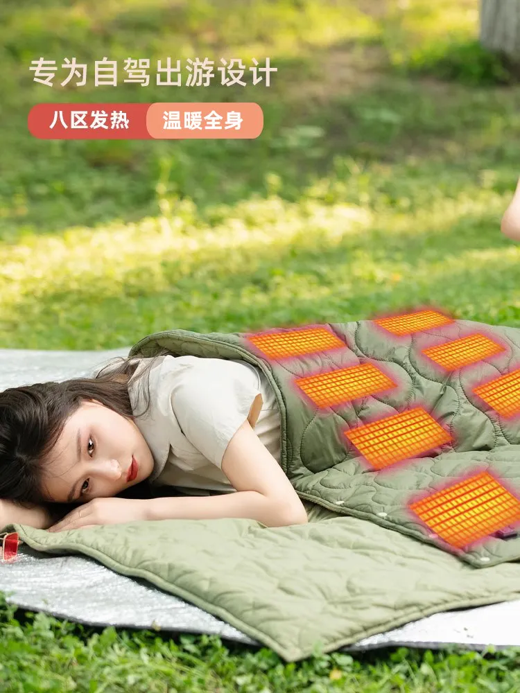 캠핑 야외용 USB 전기담요 차량용 싱글 및 더블 충전 - Outdoor Camping Heated Blanket 리뷰 및 가격