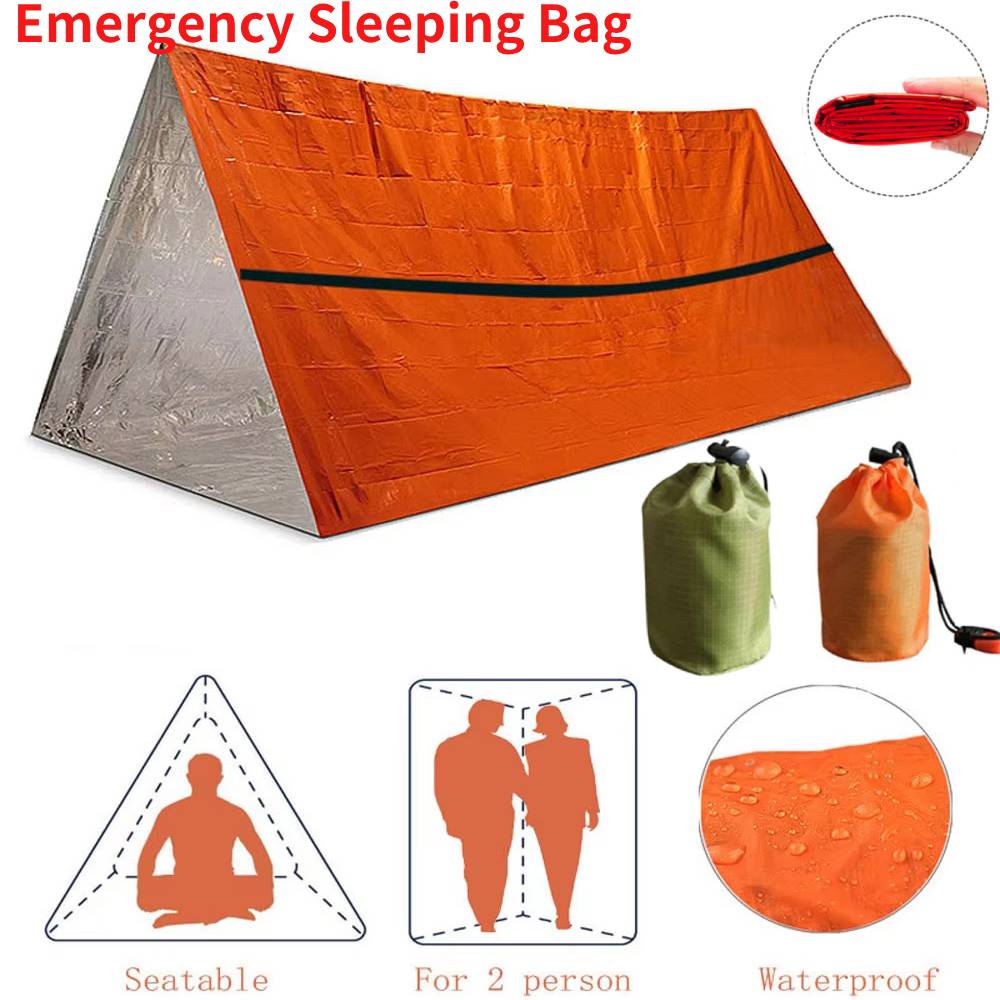 휴대용 방수 비상 생존 침낭 야외 Edc 캠핑 장비 열 - Outdoor Camping Sleeping Bag 리뷰 및 가격