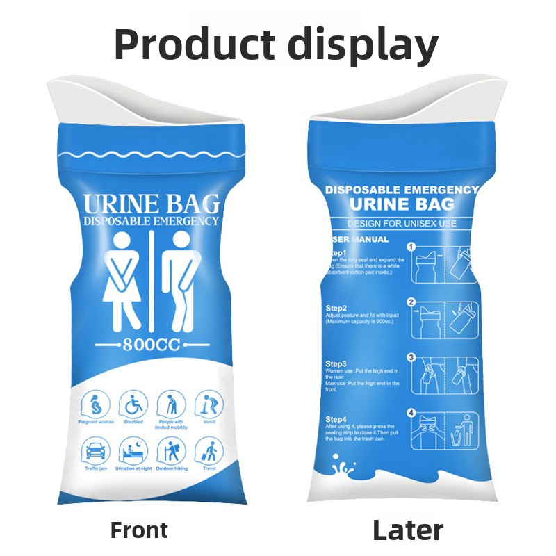 일회용 응급 소변 주머니 800ML 누출 방지 휴대용  - Outdoor Camping Urinal 리뷰 및 가격