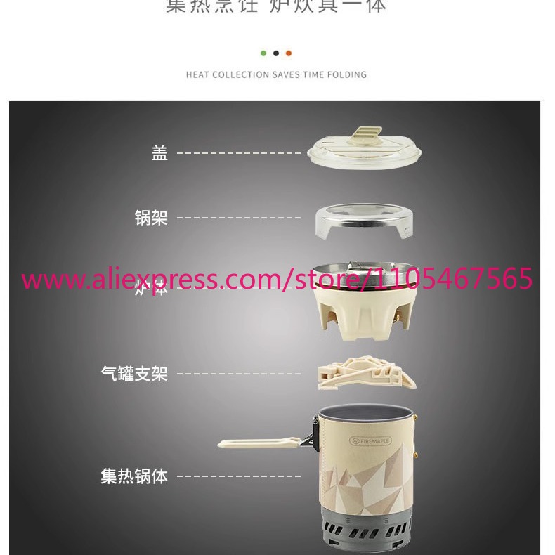 1PCS X5 열전도 조리 시스템 야외 스토브 냄비 세 - Outdoor Camping Stove 리뷰 및 가격