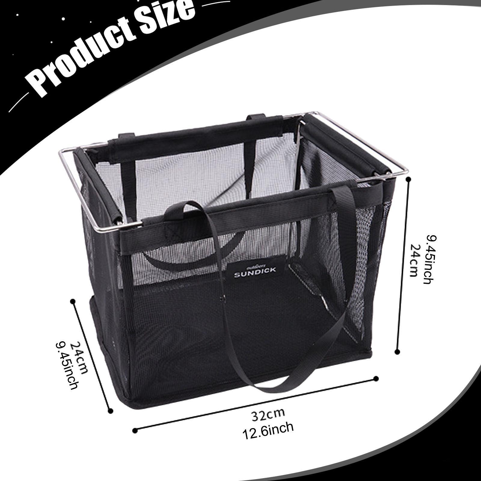 피크닉 바구니, 쇼핑백, 대형 통풍형 검정색 재사용 가 - Outdoor Camping Shop 리뷰 및 가격