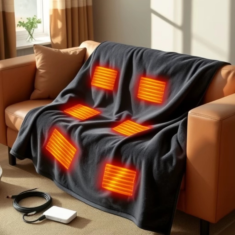 2025년 신제품 USB 가열 숄 블랭킷, 야외 캠핑  - Outdoor Camping Heated Blanket 리뷰 및 가격