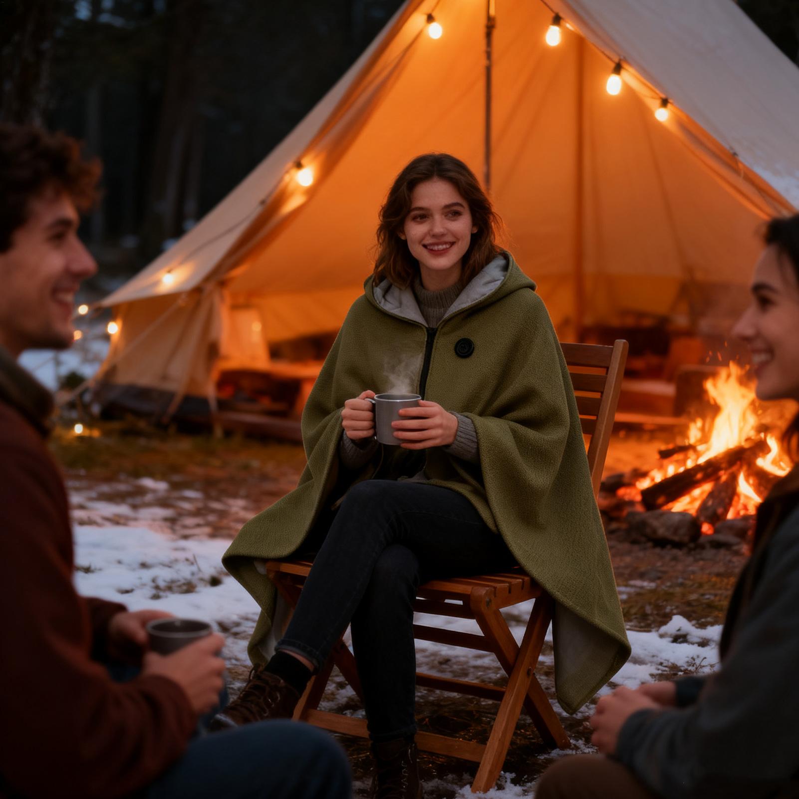 가열식 숄 3단계 전기 열선 숄 지퍼 포함 사무실용 전 - Outdoor Camping Heated Blanket 리뷰 및 가격
