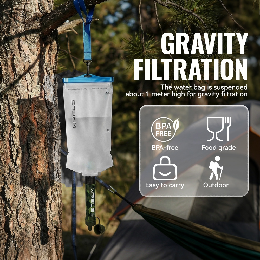 WRELS 야외 휴대용 정수 필터 세트 생존 또는 비상 - Outdoor Camping Water Filter 리뷰 및 가격